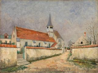 Church with Red Roof and White Walls