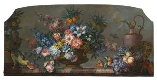 Flowerpiece with Vases and a Parrot