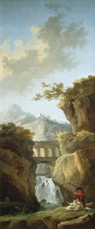 Landscape with an Aqueduct in the Mountains