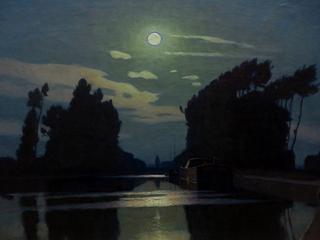 Moonrise above the Canal