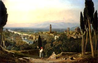 View of Florence and the River Arno from St. Miniato
