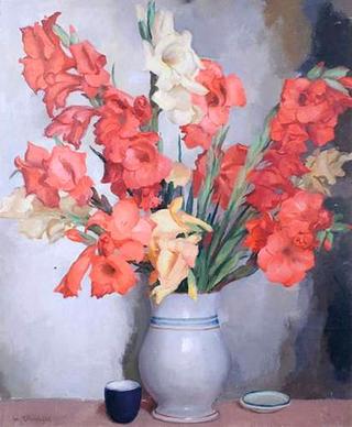 Vase of Gladiolus