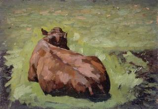 Cow Lying in the Grass