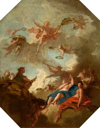 Apollo and the Muses (design for a ceiling)