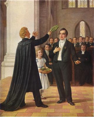 Tegner confronts Oehlenschlager in Lund Cathedral 1829