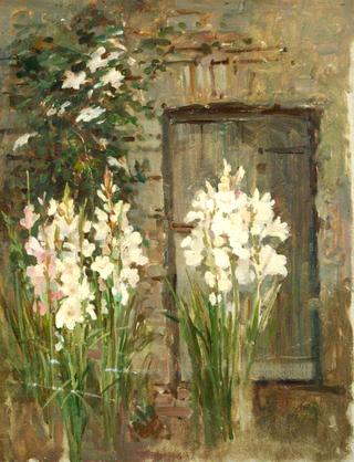Gladioli near a Door