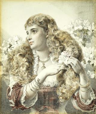 A young woman, probably Lady Florence Emily Hesketh