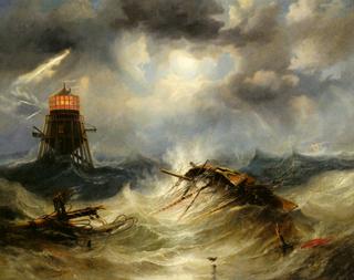 The Irwin lighthouse storm raging