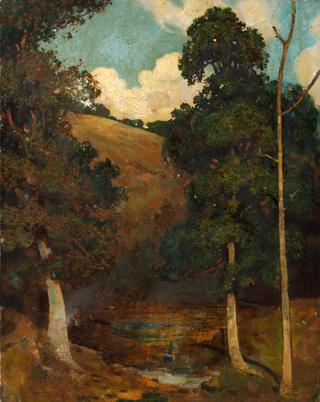 Study for 'Pastoral with Woodland Pond'