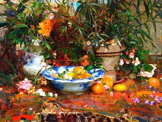Still Life with Flowers and Oranges