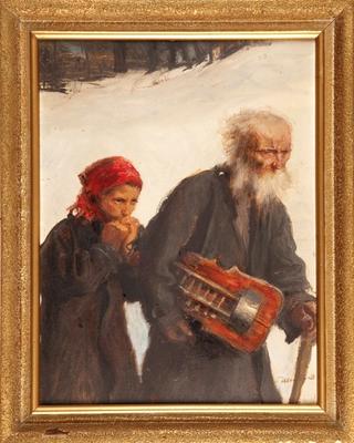 Old Musician with a Girl