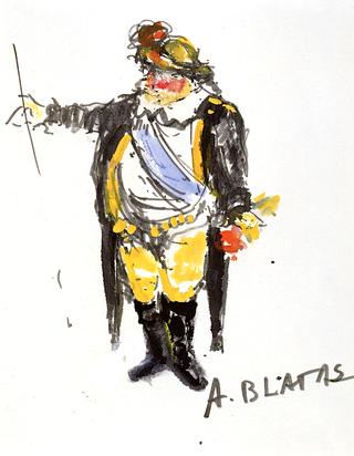 Falstaff Costume Sketch - Act II, Scene I