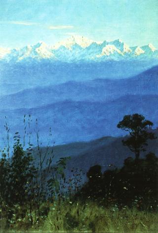 Evening in the Himalayas