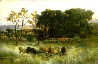 Five Cows in Pasture