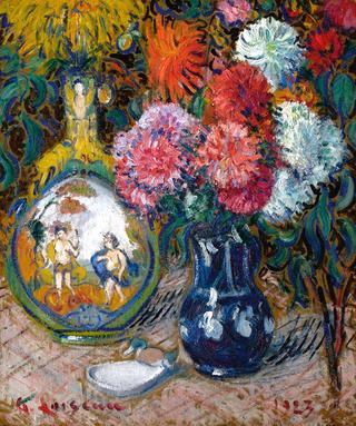 Vase of Flowers and various objects
