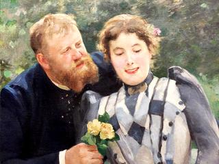 挪威画家弗里茨·塞乌洛和他的妻子
