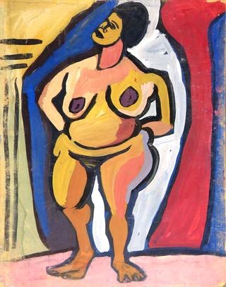 Standing Female Nude with Hands on Hips