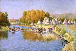 Encampment of Crow Indians