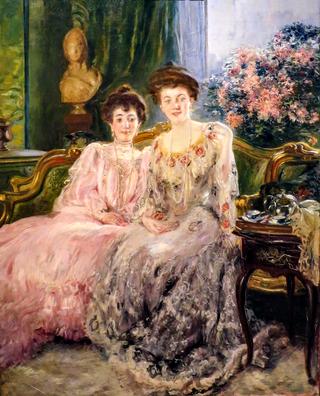 Portrait of the Kharitonenko sisters: Princess E. Urusova and Countess N. Stenbock-Fermor