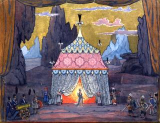 Set Design for Act II of "Le Coq D'Or