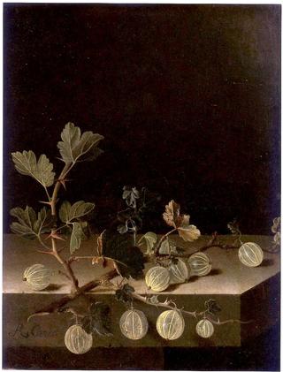 Still Life with a Spray of Gooseberries