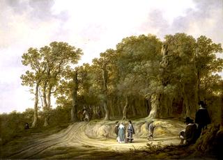 Wooded Landscape with an Artist