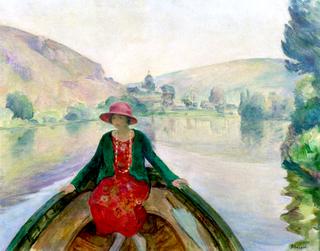 Young Woman in a Boat at Andelys