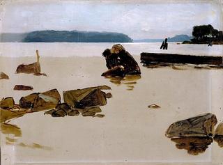 Open Sea off Haikko, study for Boys Playing on the Shore