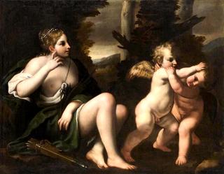 Venus with Two Bellowing Cupids