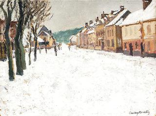 Village under snow