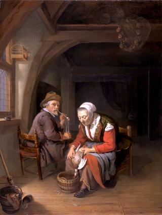 Elderly Couple in an Interior
