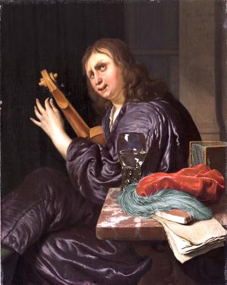 Man Tuning a Violin