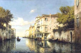 A Gondolier on a Venetian Backwater