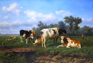 Cattle at Rest in a Meadow