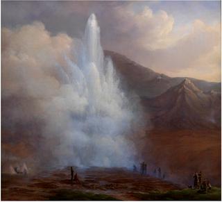 The Eruption of the Great Geyser in Iceland in 1834