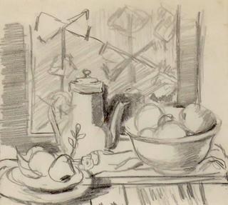 Still Life of Fruit with a Coffee Pot