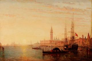 View of Venice at Sunset