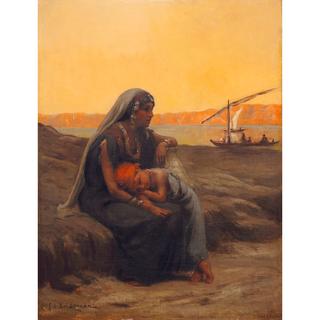 Mother and Child at Dusk