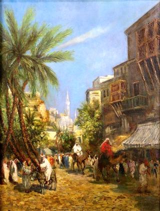 Orientalist Market Street Scene