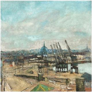 The port and the cranes of Nantes