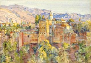 Alhambra from the Artist's Studio, Early Evening
