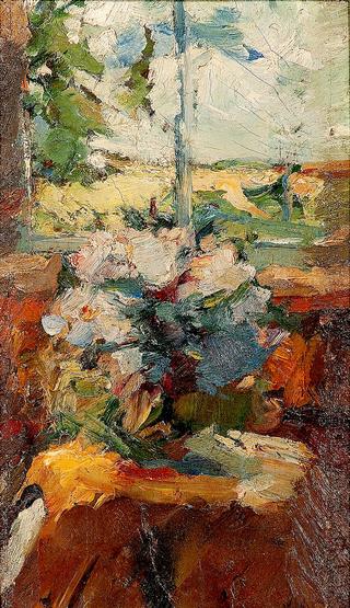 Impressionist Still Life with Bouquet and Window