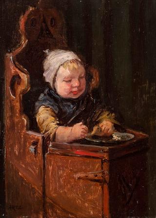 A Child in a High Chair