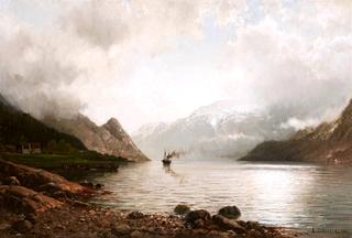 Steamship on a Fjord