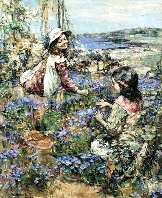 Girls among the Violets