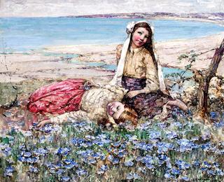 Picking Flowers, Brighouse Bay