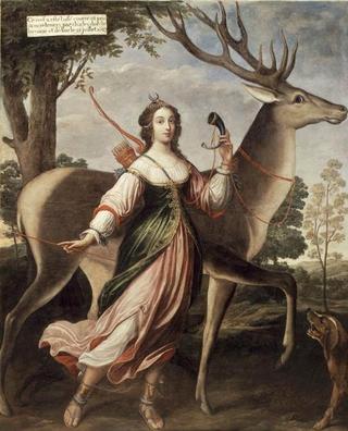 Portrait of Marie de Rohan, duchess of Chevreuse as Diana the Huntress