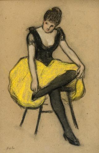 The Yellow Tutu: Study of a Seated Dancer