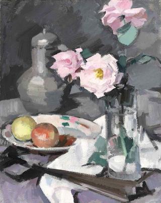 Still Life with Roses, Apples and Coffee Pot