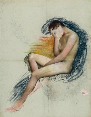 Academic Study of a Seated Man